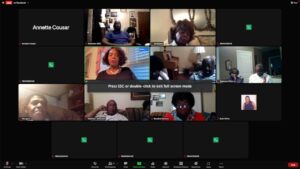 Photo of members on zoom bible study